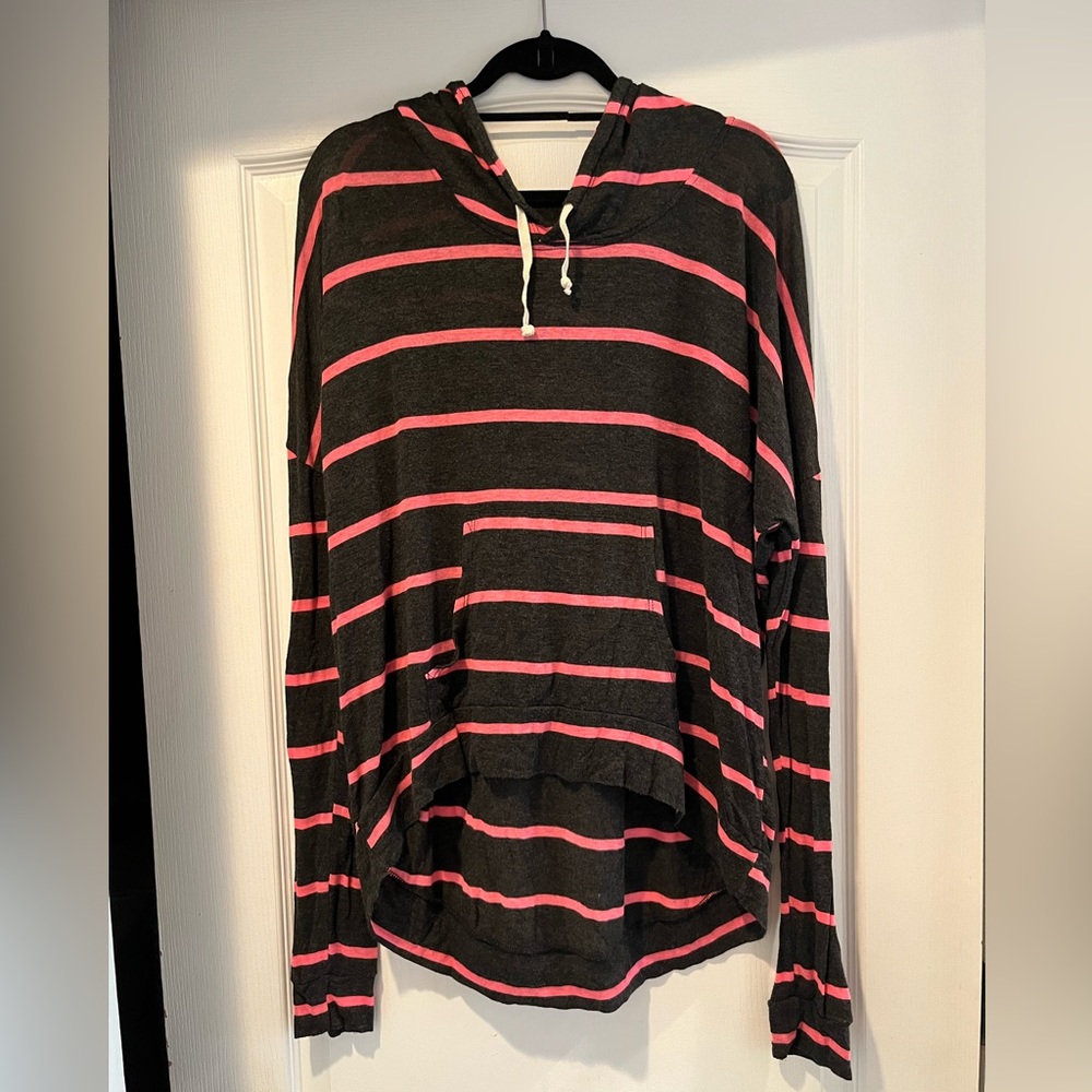 Brandy Melville Lightweight Striped Hoodie